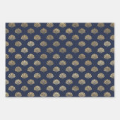 Blauw en Metallic Goud Zeemeermin Thema Gifts Favo Inpakpapier Vel (Voorkant 2)