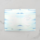 Blauw en mint | Abstract Art Happy Vaderdag Folie Wenskaart (Buiten Laag)