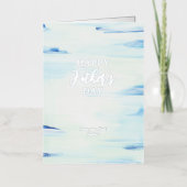 Blauw en mint | Abstract Art Happy Vaderdag Folie Wenskaart (Voorkant)