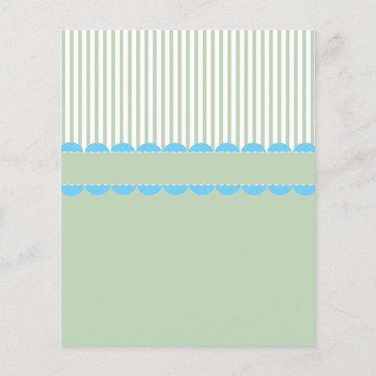 Blauw en Mint Green Buggy - Prijs Flyer (Achterkant)