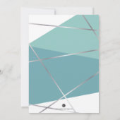 Blauw en Mint Green Christelijk Wedding Kaart (Achterkant)