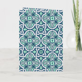 Blauw en Mint Islamitische Arabesque Moslim Bruilo (Achterkant)