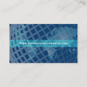 Blauw en Moderne Collectieve Globale Elegant Aqua Visitekaartje (Achterkant)
