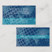 Blauw en Moderne Collectieve Globale Elegant Aqua Visitekaartje (Voorkant / Achterkant)