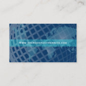 Blauw en Moderne Collectieve Globale Elegant Aqua Visitekaartje (Achterkant)