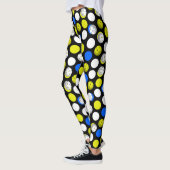 Blauw en Neon Pickleball Leggings (Links)