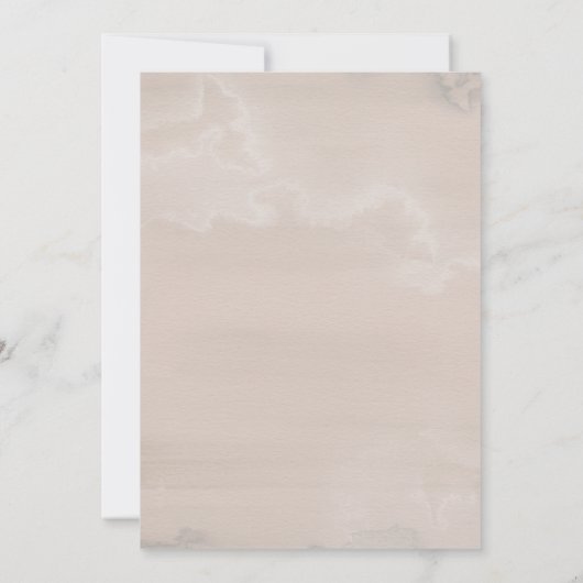 Blauw en neutraal | Bunny Easter Kaart (Achterkant)