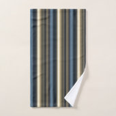 Blauw en neutraal tonen Verticaal stripe patroon Bad Handdoek (Handdoek)