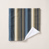 Blauw en neutraal tonen Verticaal stripe patroon Bad Handdoek (Wasdoekje)