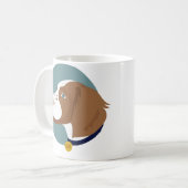 Blauw en nul Mok (Voorkant links)