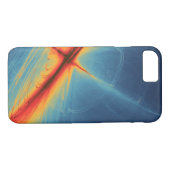 Blauw en Oranje Abstract Case-Mate iPhone Case (Achterkant (Horizontaal))