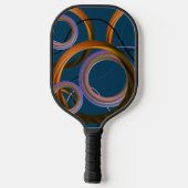 Blauw en Oranje Abstract design Pickleball Paddle (Achterkant)