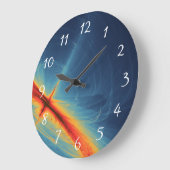 Blauw en Oranje abstract ontwerp Grote Klok (Hoek)