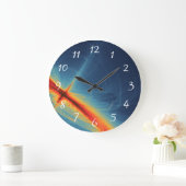 Blauw en Oranje abstract ontwerp Grote Klok (Huis)