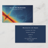 Blauw en Oranje Abstract Visitekaartje (Voorkant / Achterkant)