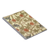 Blauw en oranje achtergrond ontwerp, 1864 notitieboek (Rechterzijde)