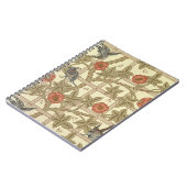 Blauw en oranje achtergrond ontwerp, 1864 notitieboek (Linkerzijde)