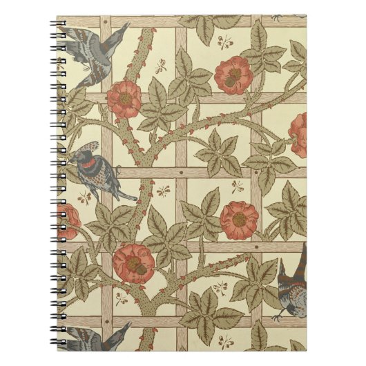 Blauw en oranje achtergrond ontwerp, 1864 notitieboek (Voorkant)