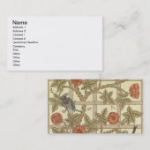 Blauw en oranje achtergrond ontwerp, 1864 visitekaartje (Voorkant / Achterkant)