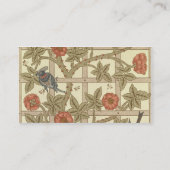 Blauw en oranje achtergrond ontwerp, 1864 visitekaartje (Achterkant)