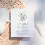 Blauw en Oranje Baby shower met tribaal patroonoog Uitnodiging Briefkaart<br><div class="desc">Deze baby shower-uitnodiging voor baby's bevat een handbeschilderde waterverf olifant en moderne typografie. Deze kaarten keren terug naar een oranje en blauw stammenpatroon. Deze uitnodigingen zijn perfect voor elk oerwoud met het baby shower!</div>