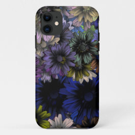 Blauw en oranje bloem Case-Mate iPhone case