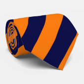 Blauw en Oranje brigade Diagonaal gestreept Stropd Stropdas (Opgerold)