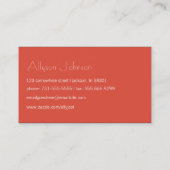 Blauw- en Oranje Chevron-ontwerpVisitekaartjes Visitekaartje (Achterkant)