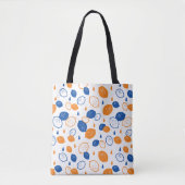 Blauw en Oranje citroenpatroon Speels fruitthema Tote Bag (Voorkant)
