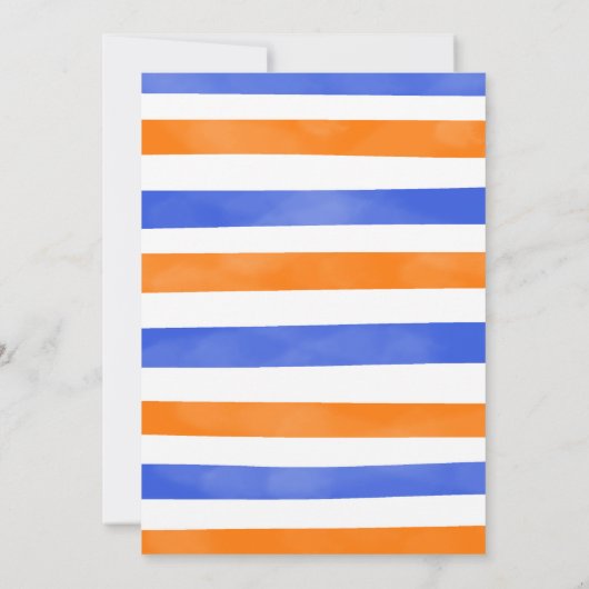 Blauw en Oranje Dart Pistool Verjaardag Kaart (Achterkant)