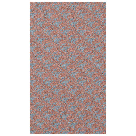 Blauw en Oranje Floral Pattern Bold Cute Boho Chic Tafelkleed (Voorkant)