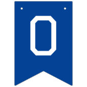 Blauw en Oranje Gefeliciteerd Afstuderen Vlaggetjes (Tweede vlag)