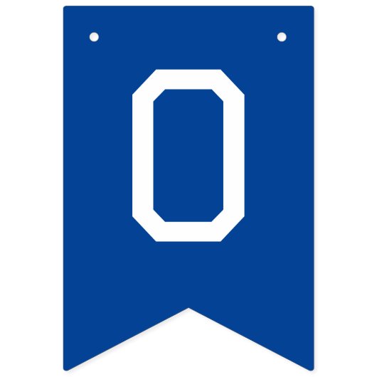 Blauw en Oranje Gefeliciteerd Afstuderen Vlaggetjes (Tweede vlag)