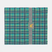 Blauw en Oranje geplakt rugdeel Fleece Deken (Voorkant (Horizontaal))