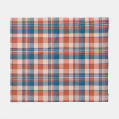 Blauw en Oranje geplakt rugdeel Fleece Deken (Voorkant (Horizontaal))