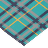 Blauw en oranje geruite tafelkleed (Gekanteld)