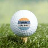 Blauw en Oranje gestreept Golfballen (Insitu Shirt)