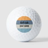 Blauw en Oranje gestreept Golfballen (Voorkant)