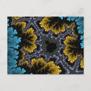 Blauw en Oranje koraal Briefkaart