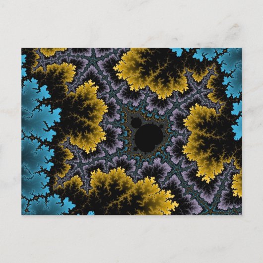 Blauw en Oranje koraal Briefkaart (Voorkant)