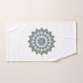 Blauw en Oranje Mandala Handdoek (Handdoek)