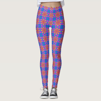 Blauw en Oranje Mandala Patroon - 8.30.22 Leggings