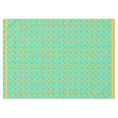 Blauw en Oranje Mexicaanse Tacos en Cactus Keuken Tafelkleed (Voorkant (Horizontaal))