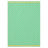 Blauw en Oranje Mexicaanse Tacos en Cactus Keuken Tafelkleed (Voorkant)