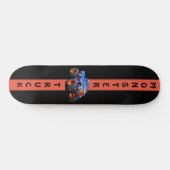 Blauw en Oranje Monster Truck 8 1/8" Skateboard (Horizontaal)
