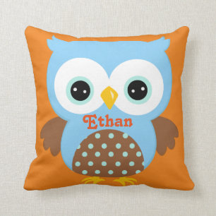 Blauw en Oranje Owl Keepomwille Cushion Baby Cusft Kussen