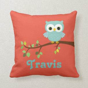 Blauw en Oranje Owl Keepomwille Cushion Baby Cusft Kussen