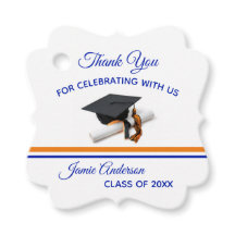 Blauw en Oranje Pet & Tassel | AFSTUDEREN