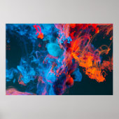 BLAUW EN ORANJE ROOK POSTER (Voorkant)