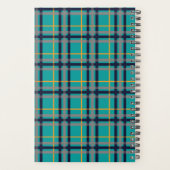 Blauw en oranje ruitjesplanner planner (Achterkant)